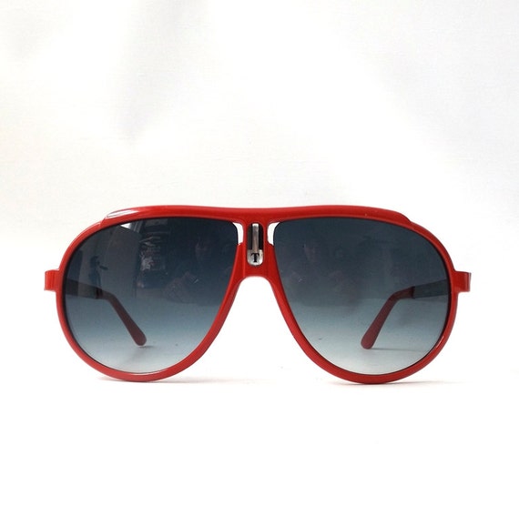 Vintage 1990s Nos Red Aviator Sunglasses By Recyclebuyvintage 