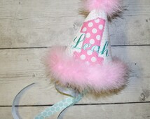 1pcs First Birthday Decorations Girl, 1st Birthday Hat, 1st Birthday Crown, Baby Girls 1st Birthday Hat Princess Girls 1 Years Birthday Crown, Baby