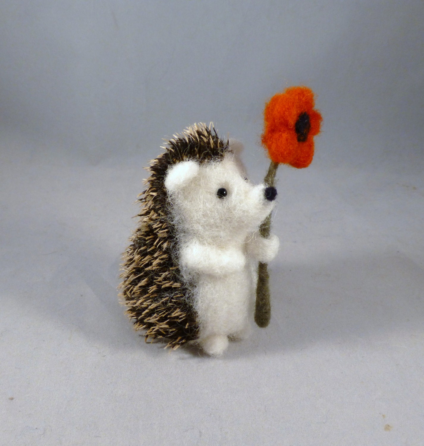 Needle Felted Hedgehog Needle Felted Animal by FlomopStudio