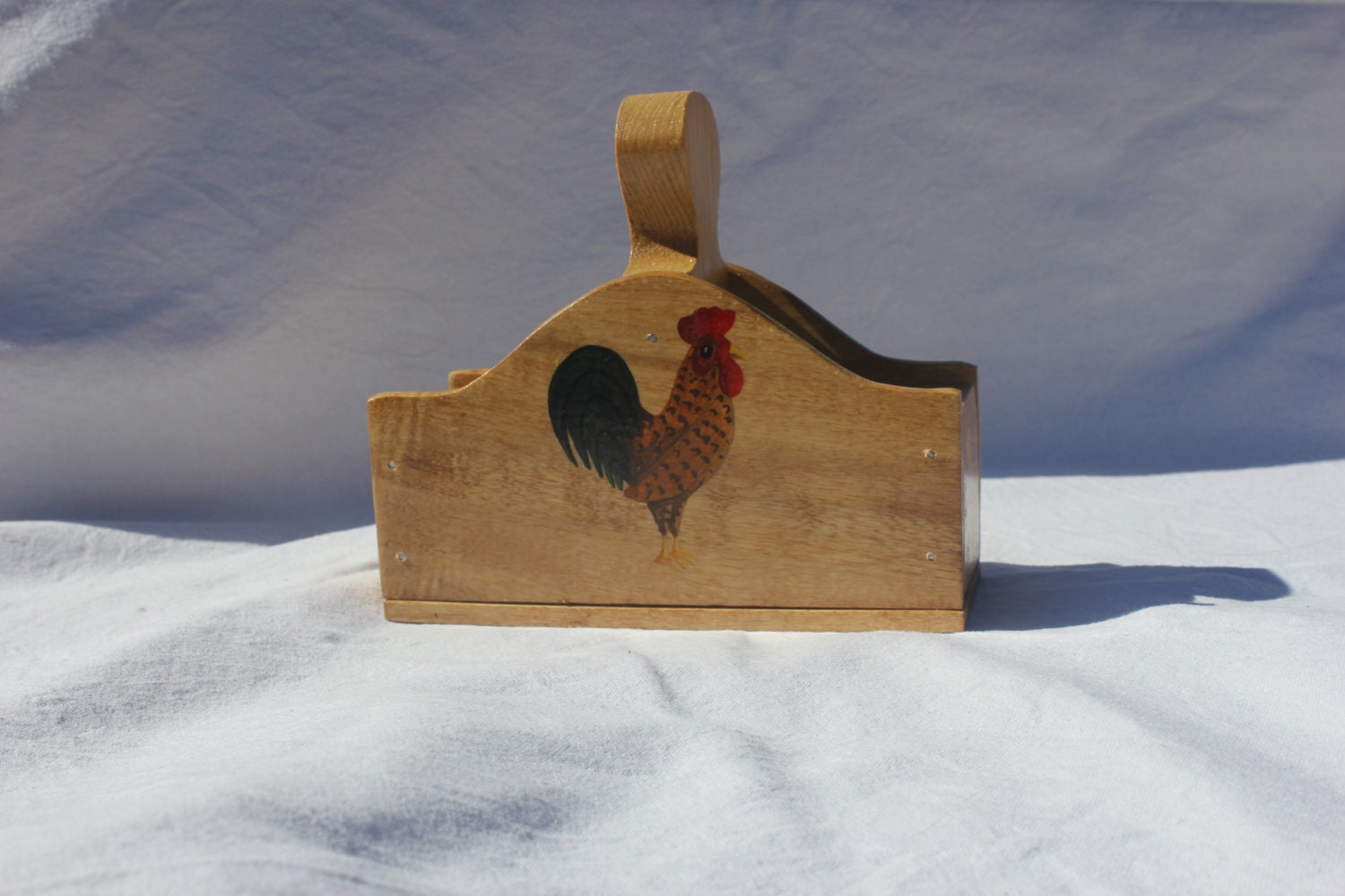 Rooster table set napkin holder salt and by WoodnThingsNY12534