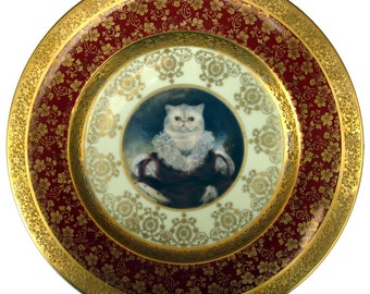 Queen Nadira of Persia - Altered Antique Plate 10.75"