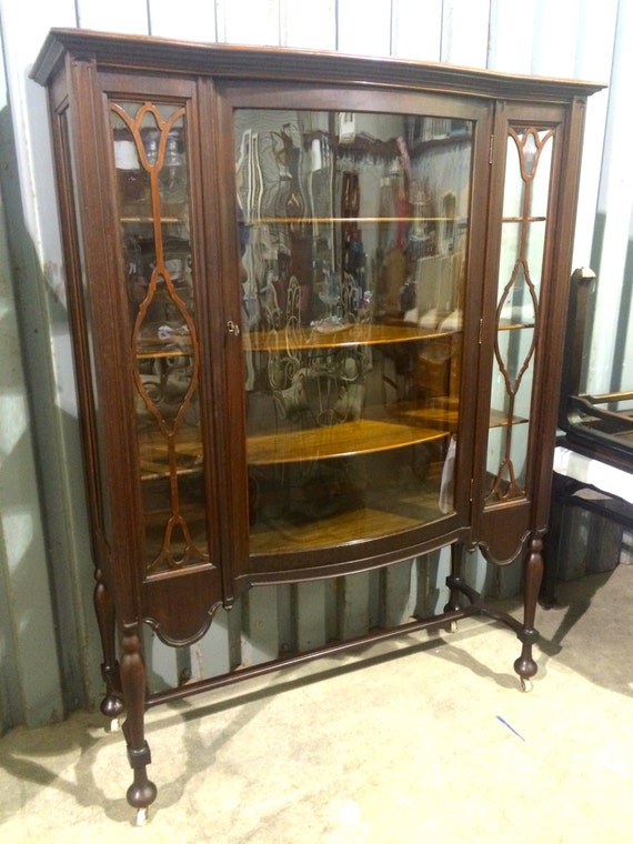 Antique Bow Front China On Long by ModernVintageHome