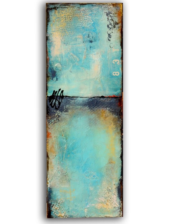 Abstract painting on wood Abstract PaintingLarge Pink