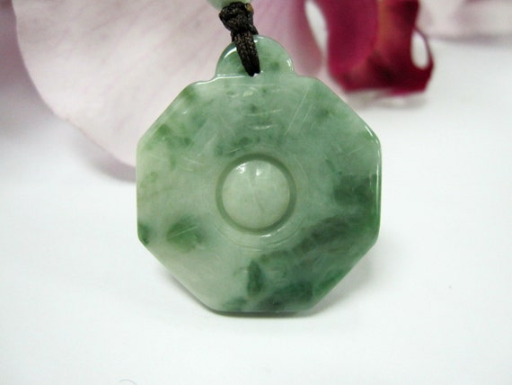 Jade BAGUA 八卦 Amulet Charm Necklace