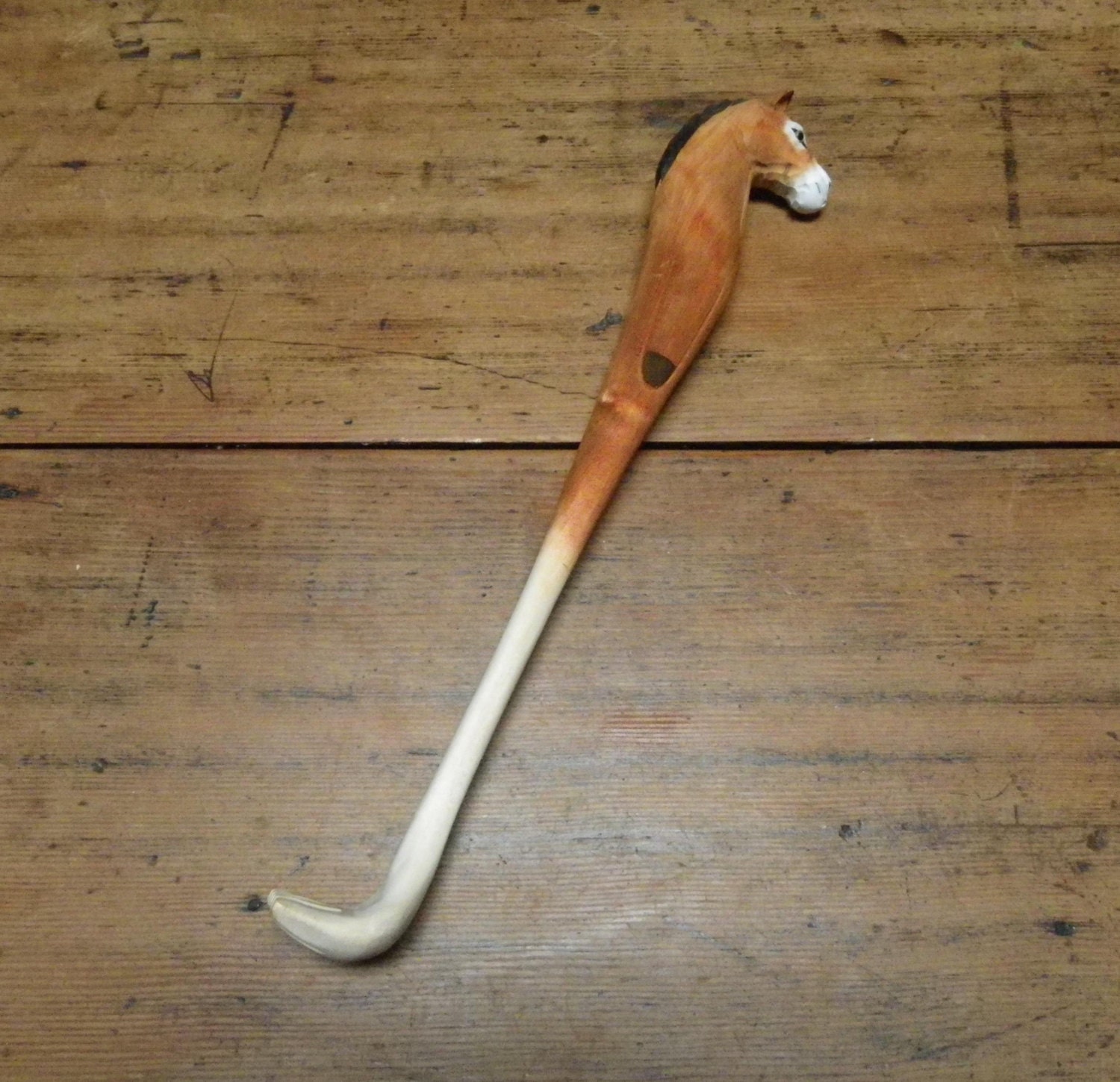 HORSE HEAD Wooden Back Scratcher Hand Carved by RogueValleyVintage