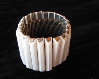 Vintage 60s - Extensible White Baguette Bracelet