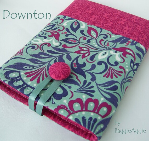 Ladies' Tablet Sleeve in Luscious Teal and Warm Pinks