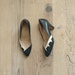 Vintage 1960s heels. 60s leather blue shoes us 5.5 / eu 35.5 / uk 2.5
