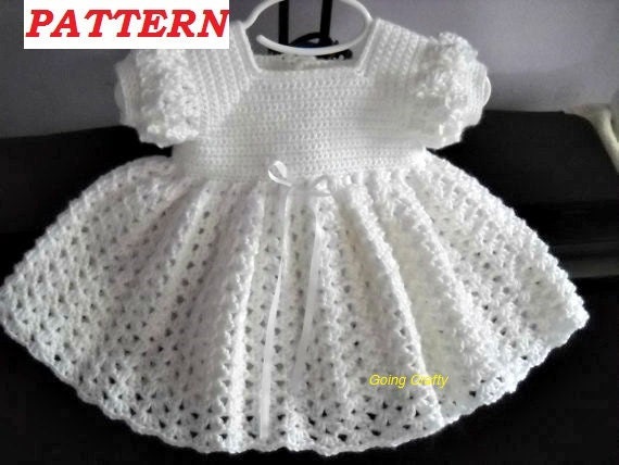 crochet gown infant pattern Christening Baptism, Gown Crochet Blessing, Infant Pattern: Dress