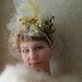 Reserved for Jessica: Oswin// Bridal Veil Fascinator Half Hat Vintage Romantic Whimsical