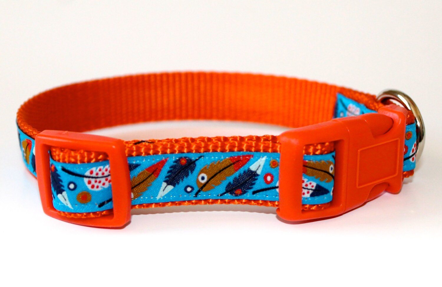 Feather Dog Collar Boho Pet Collar Tribal Dog by daydogdesigns