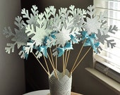Frozen Birthday Party Decoration - Snowflake Wands - Snowflake Centerpiece