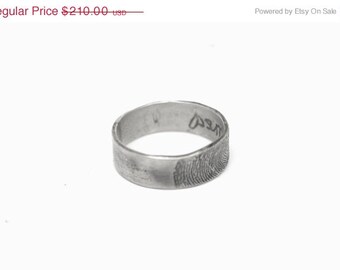 ON SALE  Custom Fingerprint ring  with private  message 