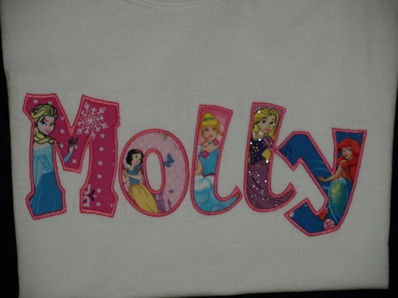 disney princess name shirt