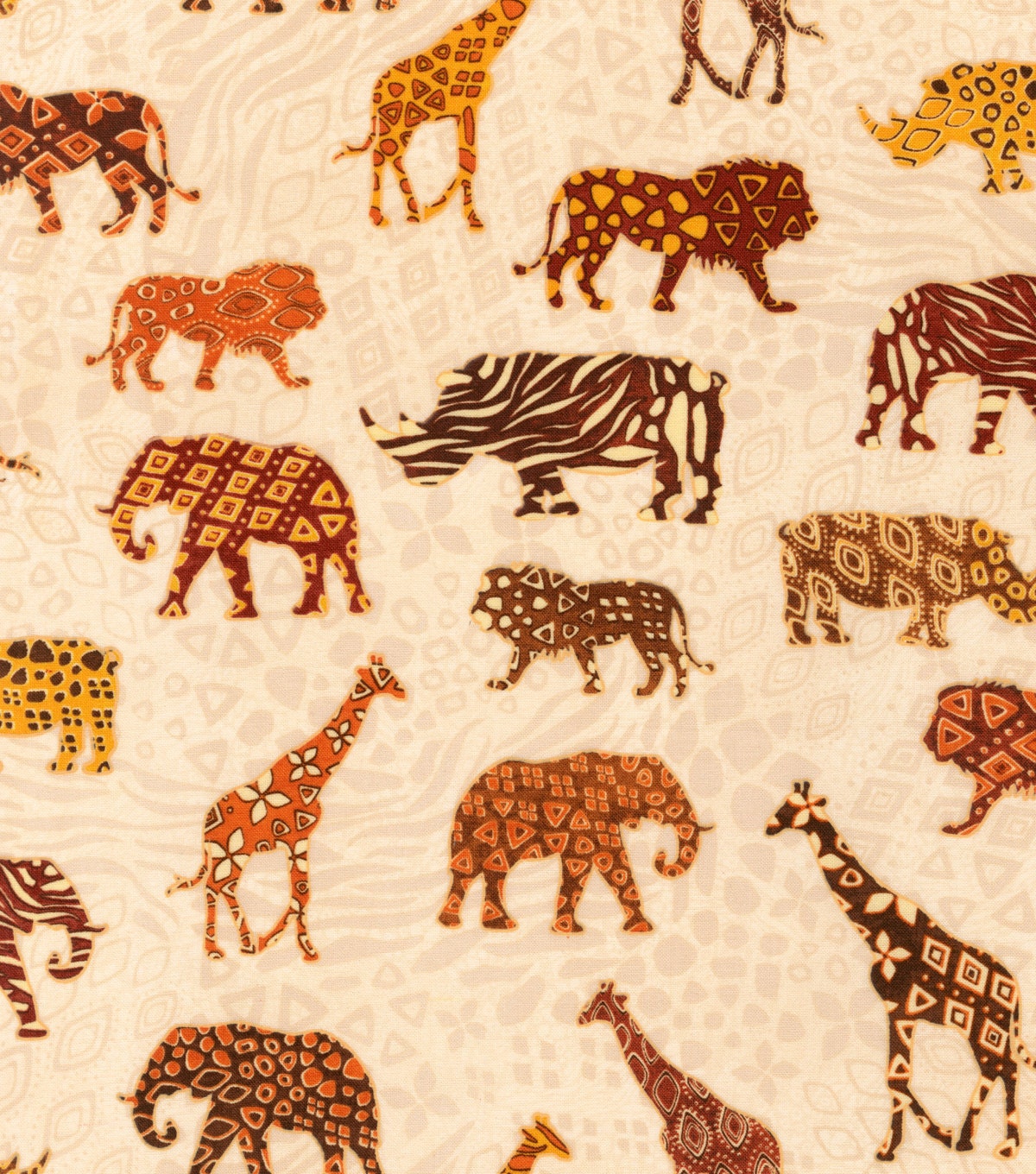 Per Yard African Safari fabric 100% Cotton Print for clothing