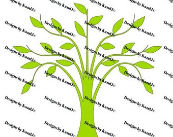 Tree svgTree with Leaves svg Family Tree SVG File Digital cut file SVG- Instant Download