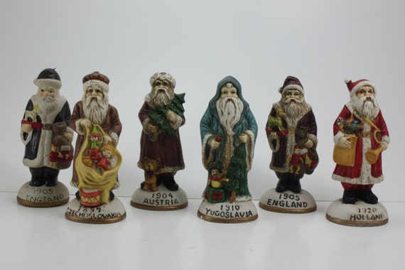 vintage 1993 loomco santas from around the world ceramic vintage 1993 loomco santas from around the world ceramic