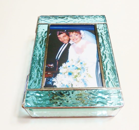 Stained Glass Wedding Keepsake Box 6x8x2 Thank You Gift