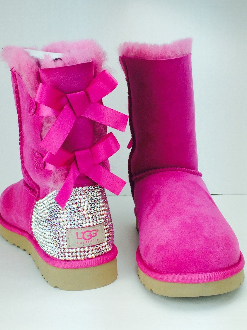 Custom UGG Boots made with Swarovski Bailey Bow by TheILLlines