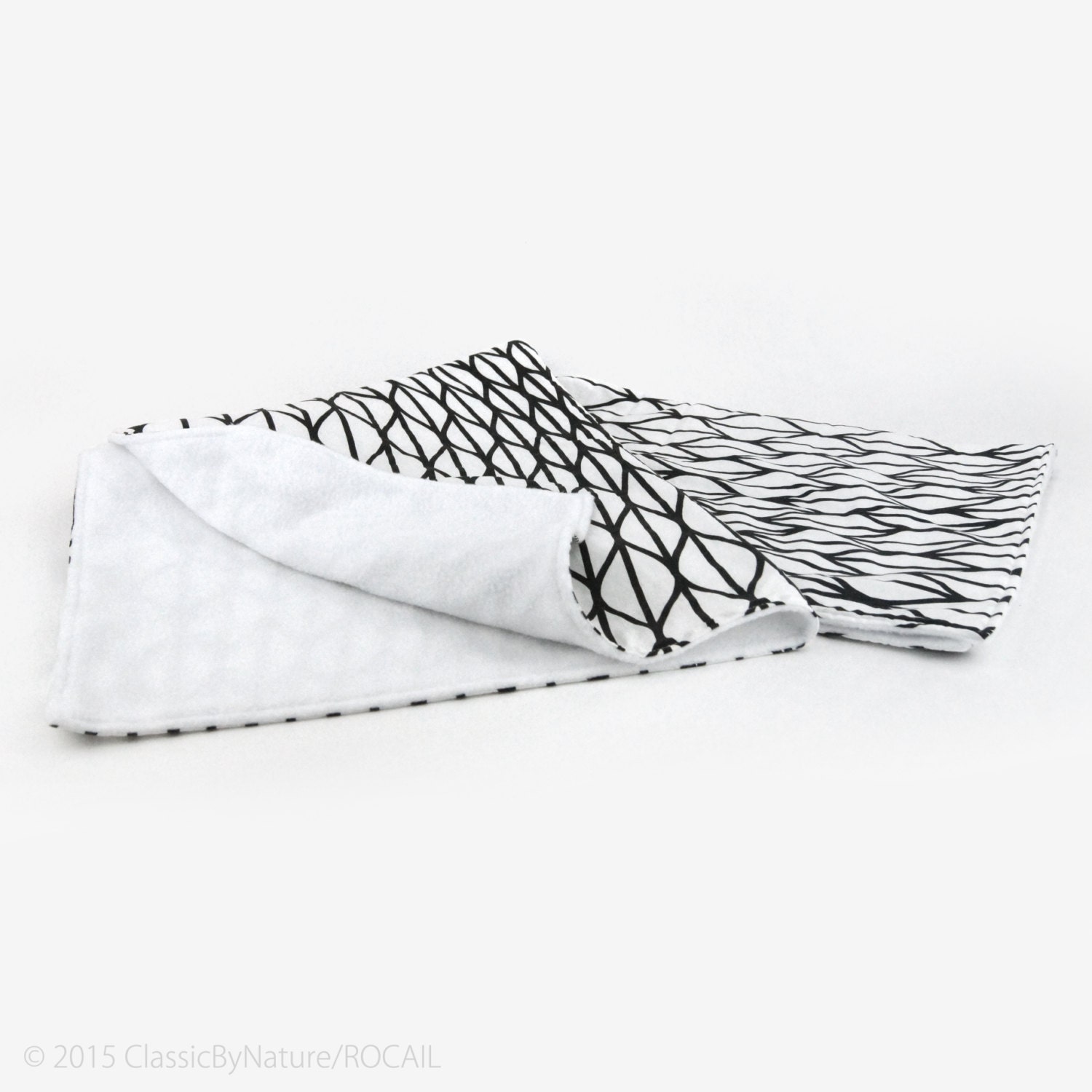 Black and white baby blanket Geometric gender by RocailStudio