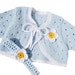 Discount - Knitted baby bolero, knitted baby vest,cotton baby bolero,baby gift -headband, Ready to Ship