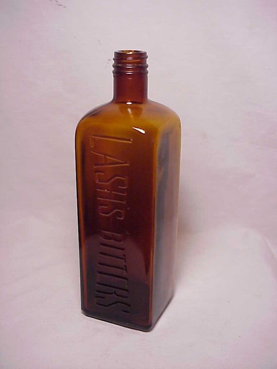 c192030 Lash's Bitters Screw Top Amber Square Bitters