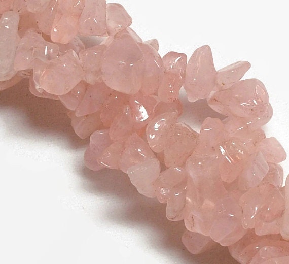 Bead rose quartz dyed medium chip Mohs by AndreasArtJewelry