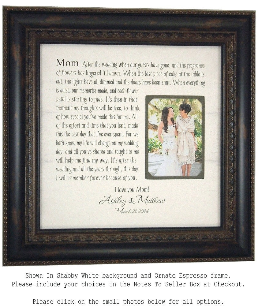 Wedding Picture Frame Mother of the Bride by PhotoFrameOriginals