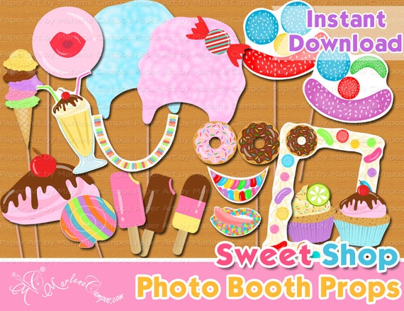 Sweet Shoppe Photo Booth Props, Sweet Shoppe Birthday, Sweet Shoppe ...