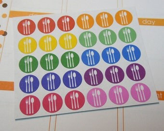 Meal Stickers, Rainbow Assortment-Set of 60
