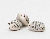 Little Porcelain Hedgehog Miniature Figurine