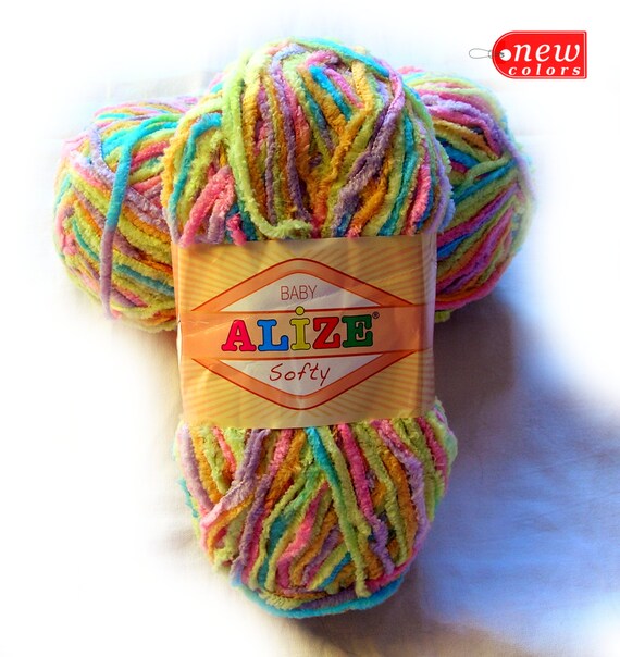 Alize softy. The softest baby yarn. Face towel by HandyFamily