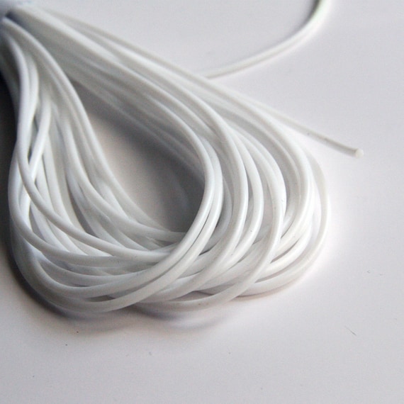 2mm White Rubber tubing Rubber cord White Round Rubber Cord S