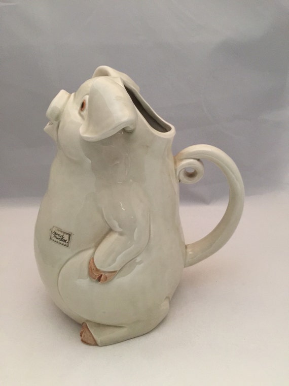 Fitz and Floyd 1977 Porky Pitcher Pig Handpainted | Etsy 