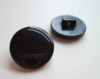 Black dress buttons, Pearly black buttons, black blouse buttons, glossy pearl buttons, shank buttons black, UK button shop, UK haberdashery