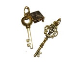 Gold Skeleton Keys Metal Charms Supplies Jewelry Supplies
