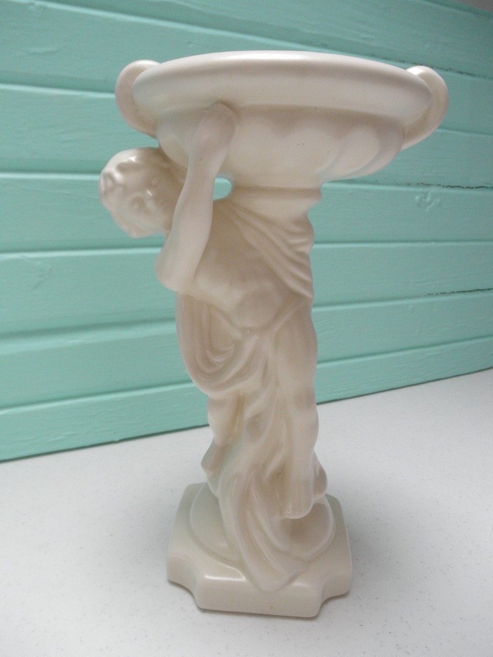 Large Haeger Cherub Planter Vase Compote Urn by LuckyLenoreVintage