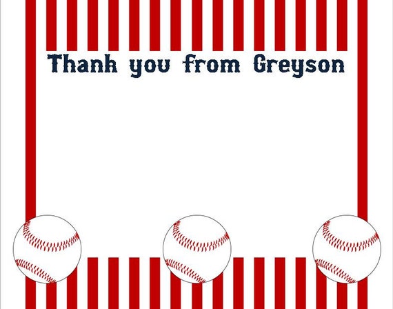 Baseball Thank You Card Set