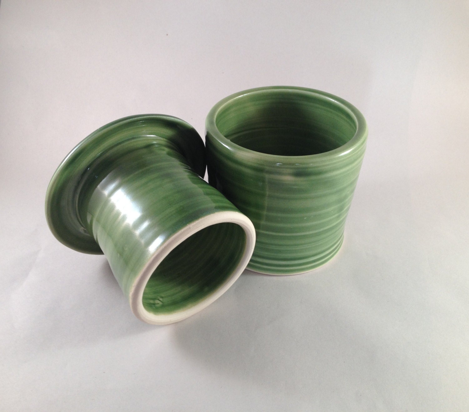 green butter keeper Green Keeper Dish by VillagePottery French Spearmint Butter by