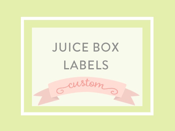 Juice Box Label, party drinks: Printable Il_570xn