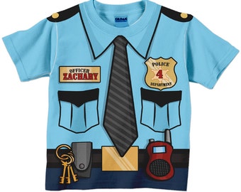 Police Officer Shirt, Personalized Boys Policeman Birthday T-Shirt, Birthday Shirt, Police Birthday Shirt, Police Costume