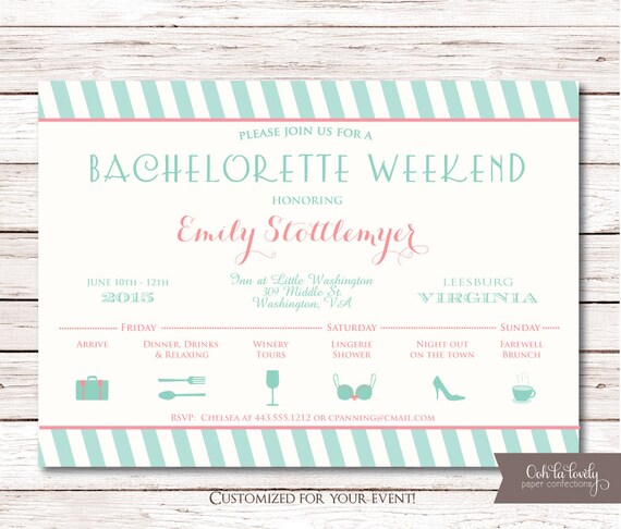 Invitation Anniversaire Week End