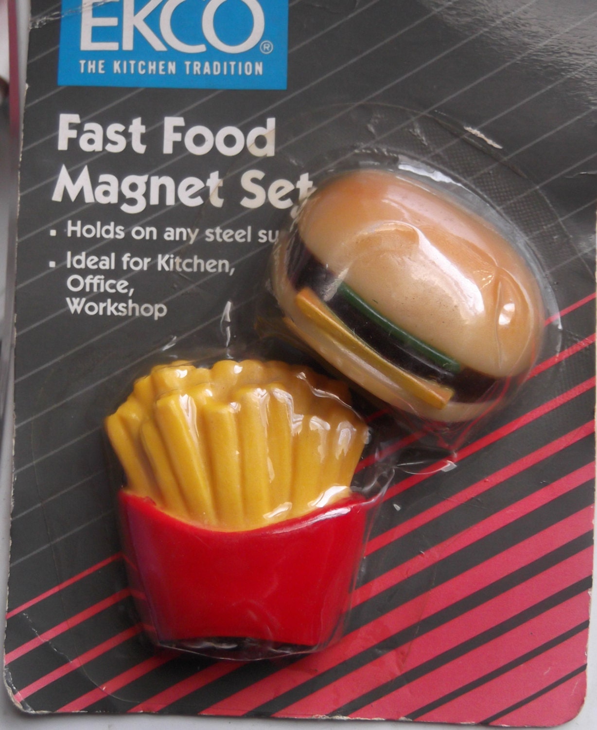 Vintage Fast Food Set Hamburger and Fries Fridge