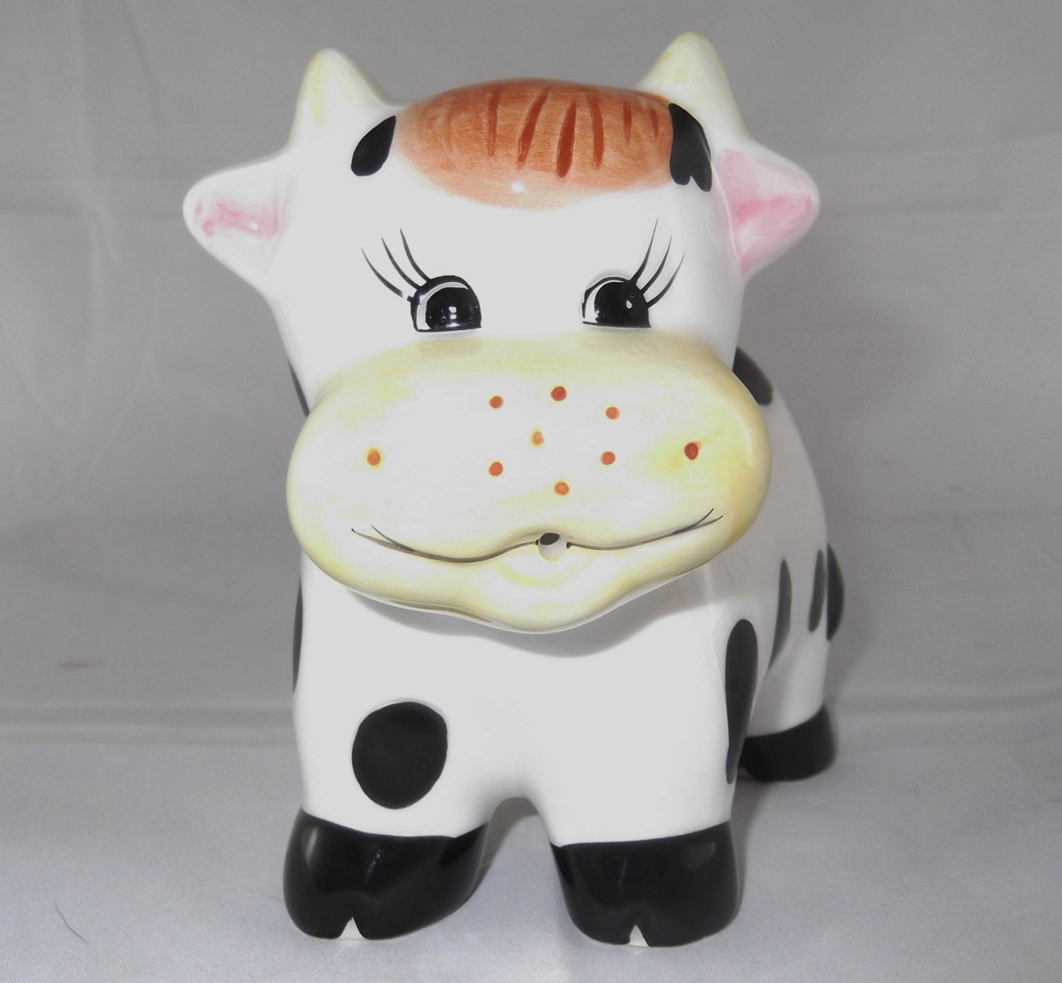 Cow Creamer Pitcher Ceramic Cow Milk Pitcher by SusieSellsVintage