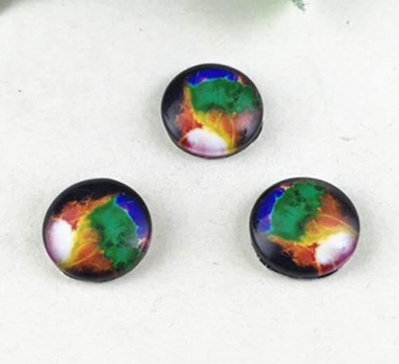 Items similar to 10pcs 12mm Round Handmade Photo Glass Cabochon