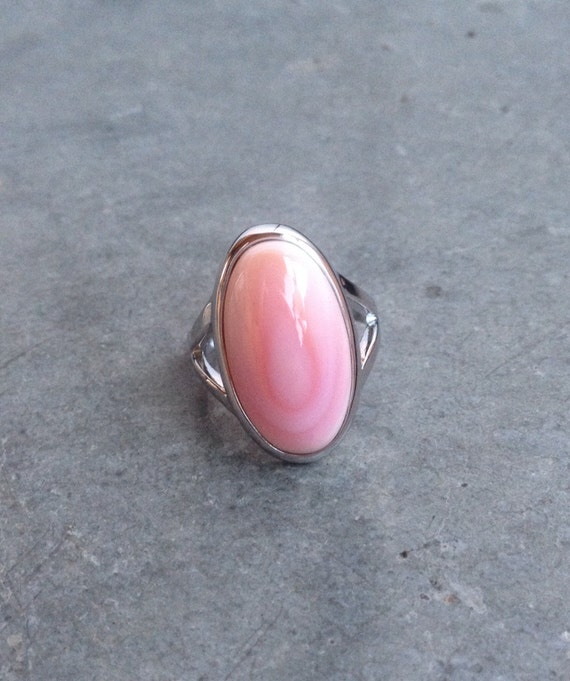 Pink Conch Shell Ring Size 8 25 By JeanneHandmade On Etsy   Il 570xN.687876169 2olq 