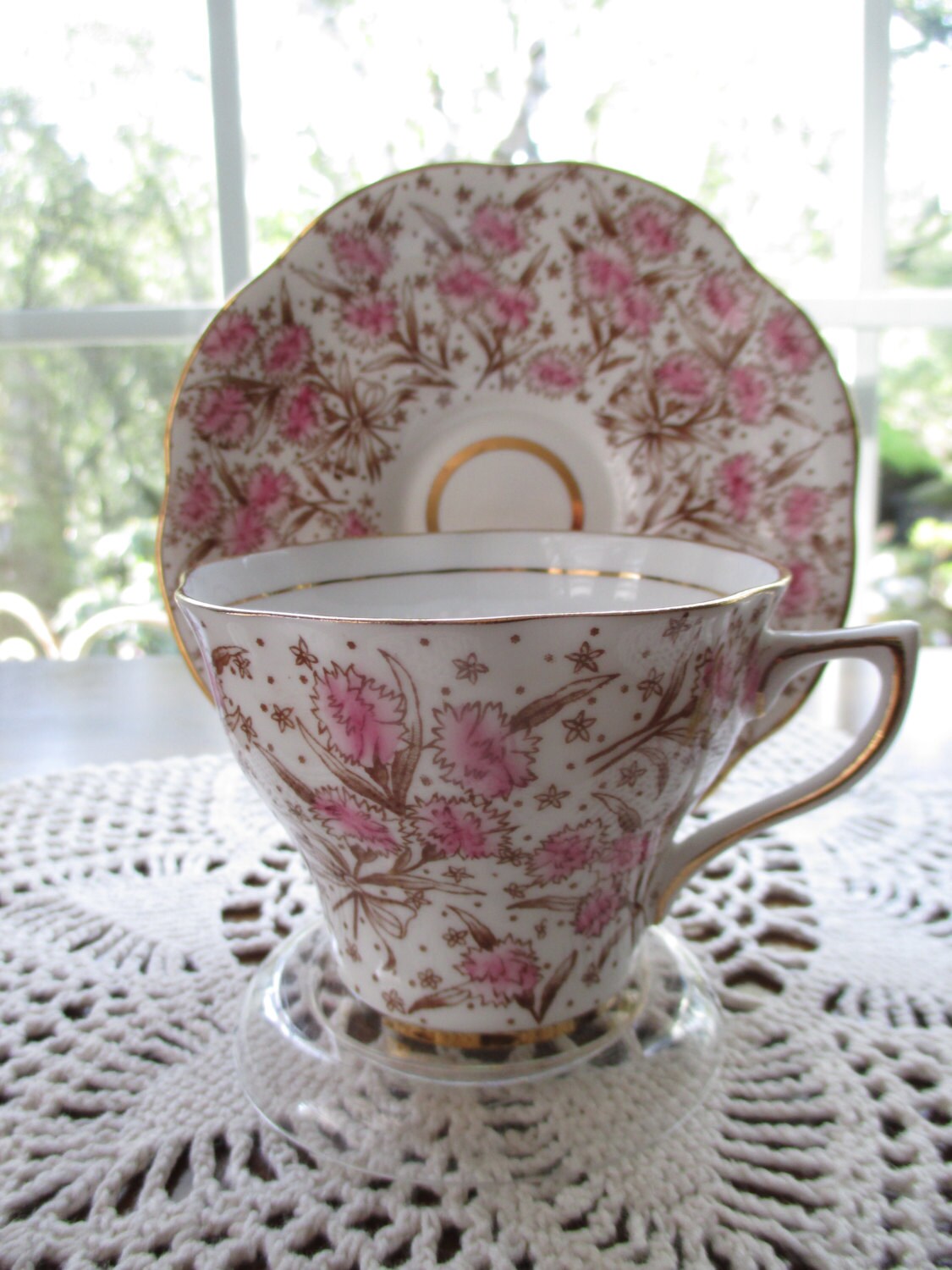 Antique Rosina Bone China Tea Cup & Saucer Haute Juice