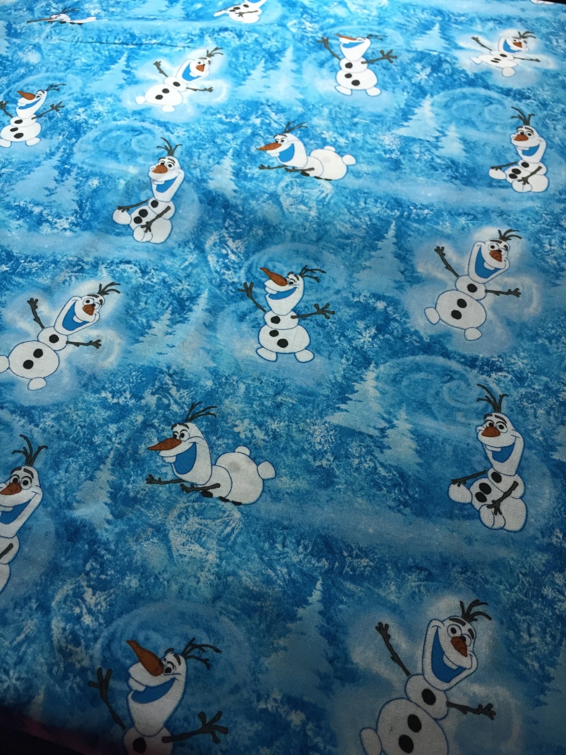 FROZEN Olaf Cotton Fabric By The Yard by UpOwlNight on Etsy