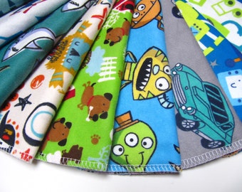Cloth Napkins, 5 or 10 Boys Mixed Prints Set, Lunchbox Napkins, Children's Cloth Napkins, Back To School