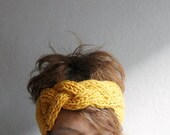 Knit Headband, Braided Headband, Mustard Yellow Headband, Ear warmer, Knitted Headband, Headband, Winter Accessories, Winter  Fashion